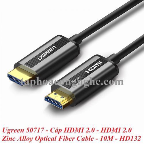 Ugreen 50717 10M màu Đen Cáp tín hiệu HDMI chuẩn 2.0 sợi quang cao cấp HD132 30050717